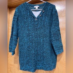 EUC CJ Banks Women’s 1X Layered Look Pullover Sweater